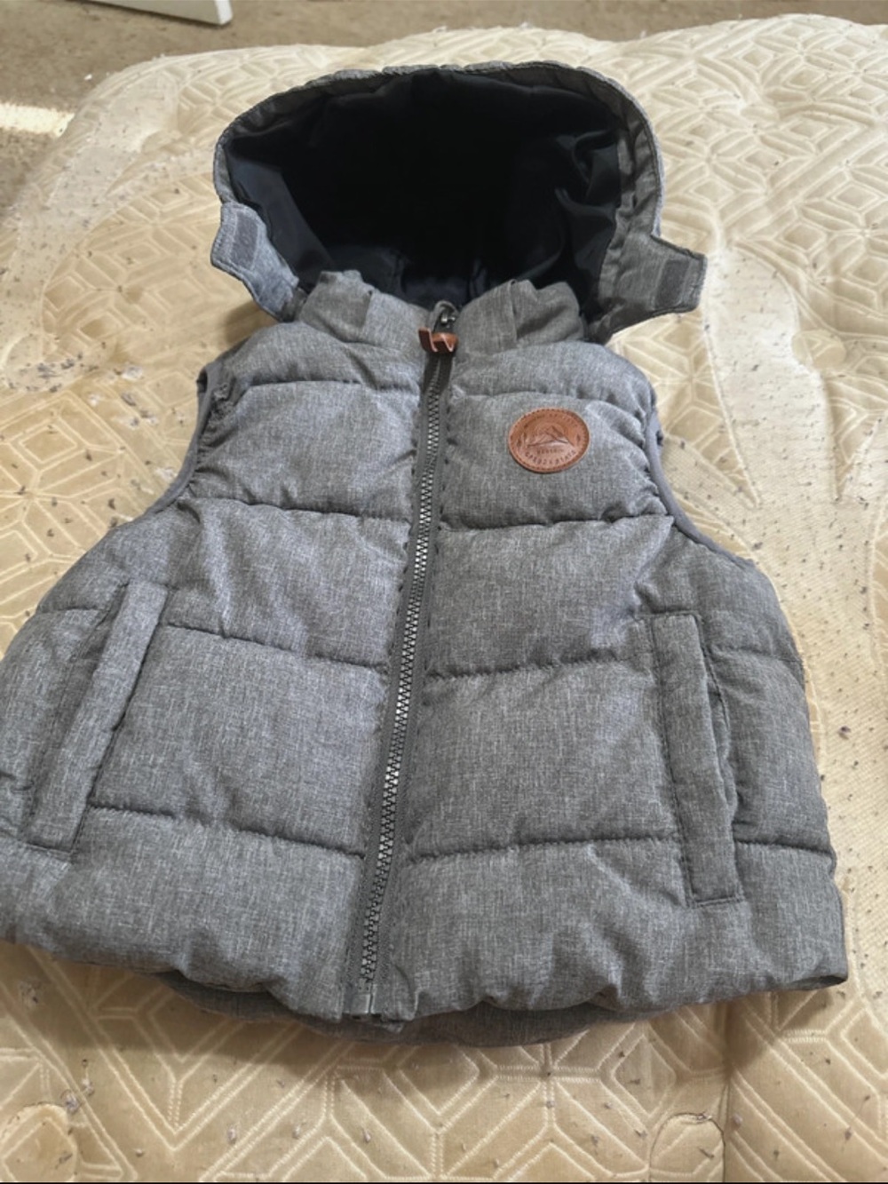 H&M Gray Kids Puffer Vest with Hood